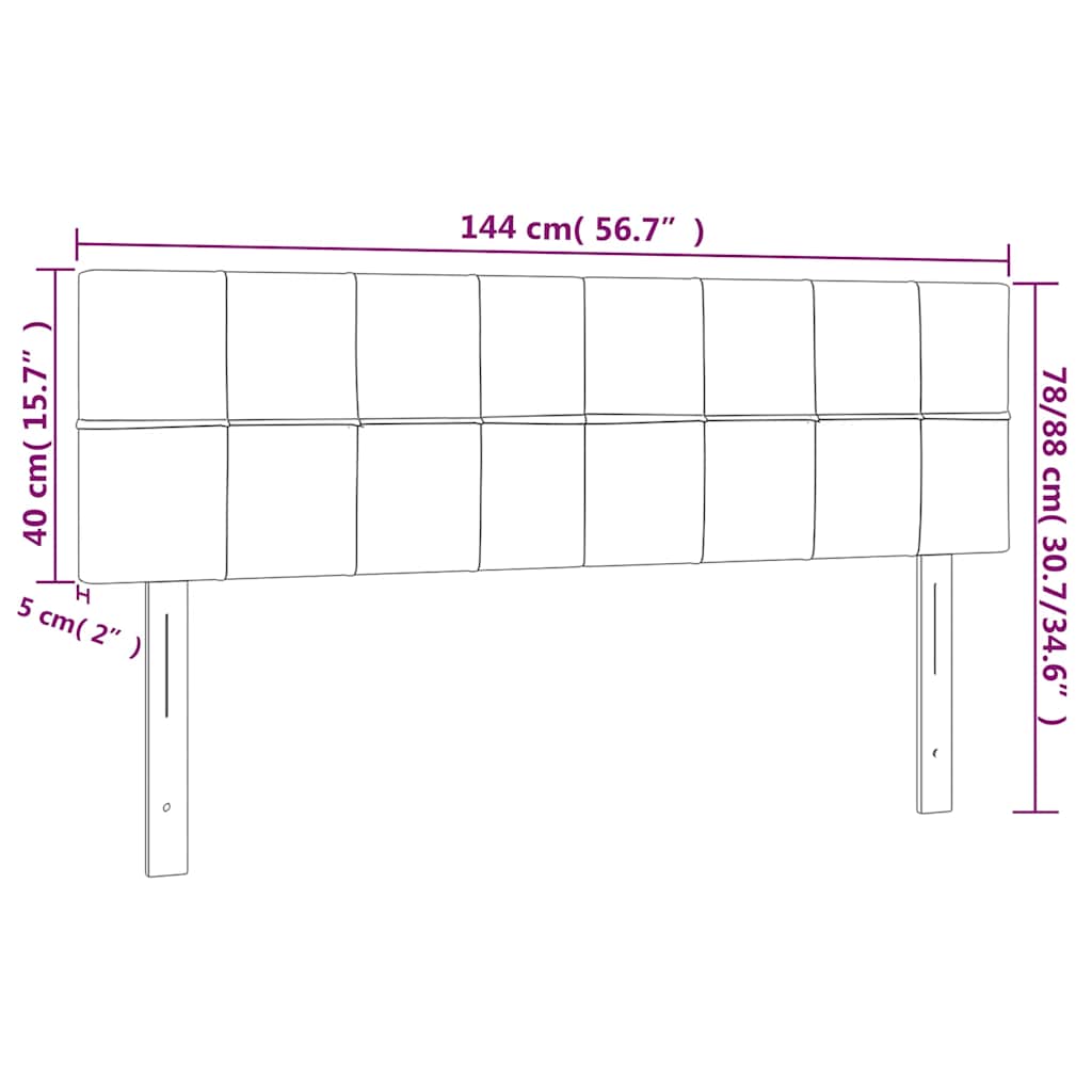 Testiera a LED Blu Scuro 144x5x78/88 cm in Velluto | homemem39