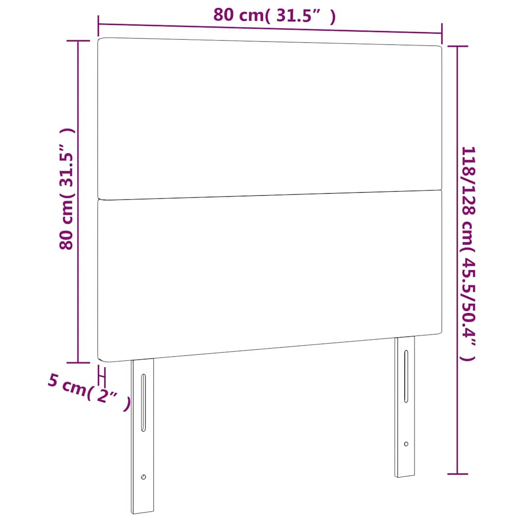 Testiera a LED verde Scuro 80x5x118/128 cm in Velluto | homemem39
