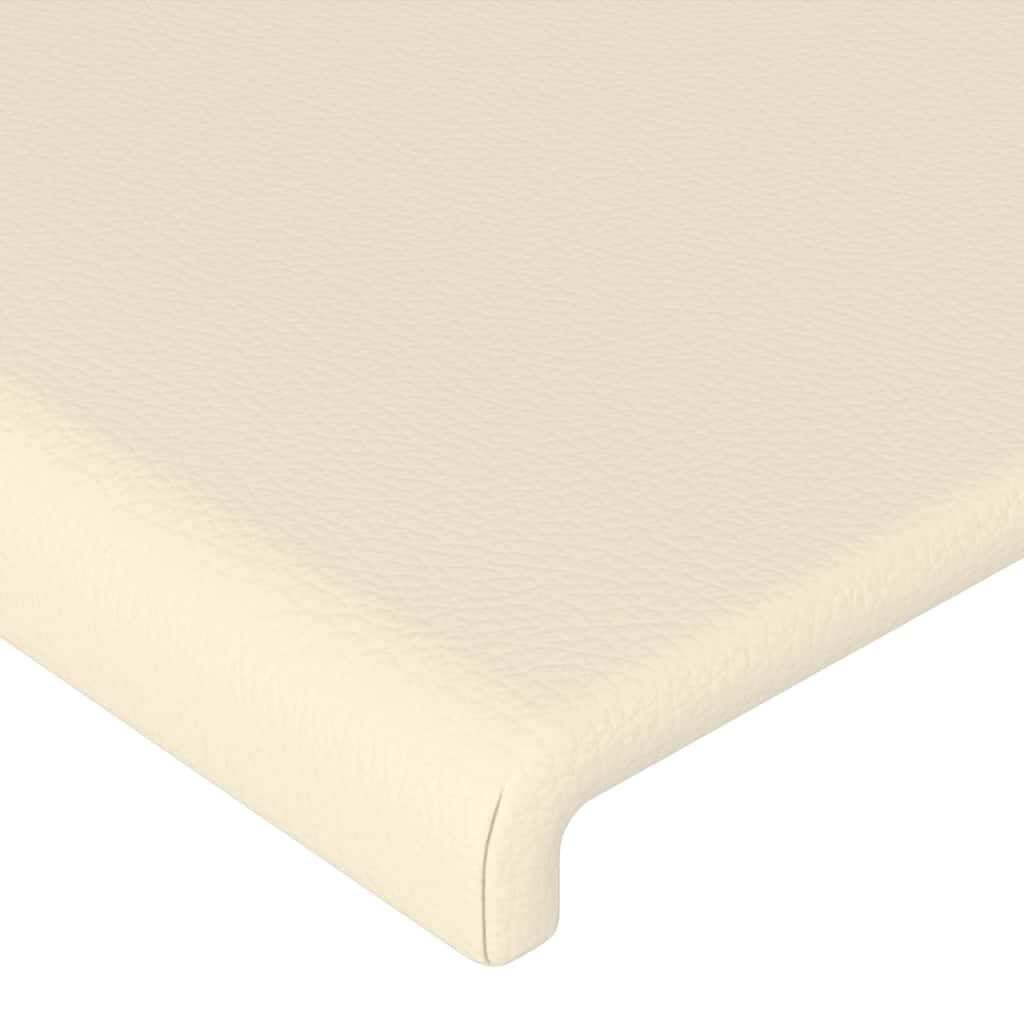 Testiera a LED Crema 80x5x118/128 cm in Similpelle
