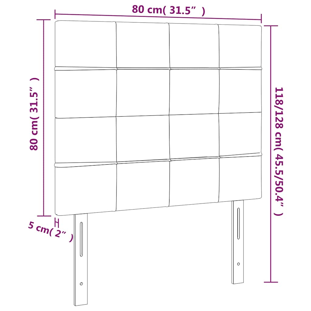 Testiera a LED verde Scuro 80x5x118/128 cm in Velluto | homemem39