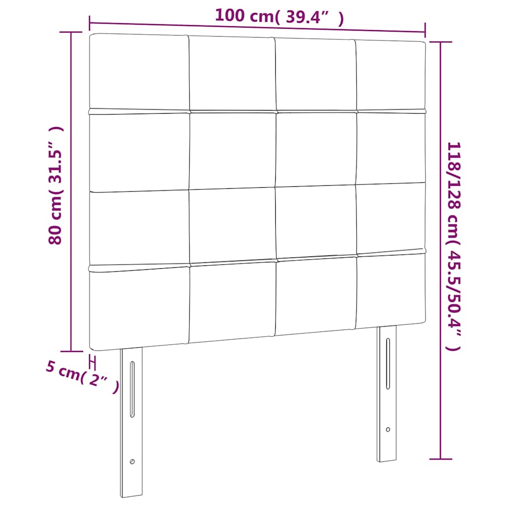 Testiera a LED Verde Scuro 100x5x118/128cm in Velluto | homemem39