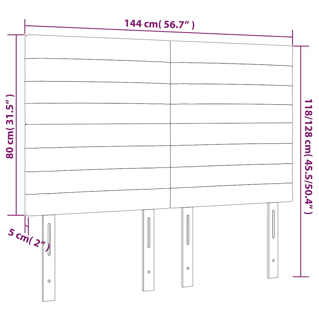 Testiera a LED Verde Scuro 144x5x118/128cm in Velluto | homemem39