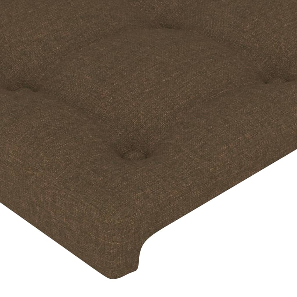 Testiera a LED Marrone Scuro 180x5x118/128 cm in Tessuto - homemem39