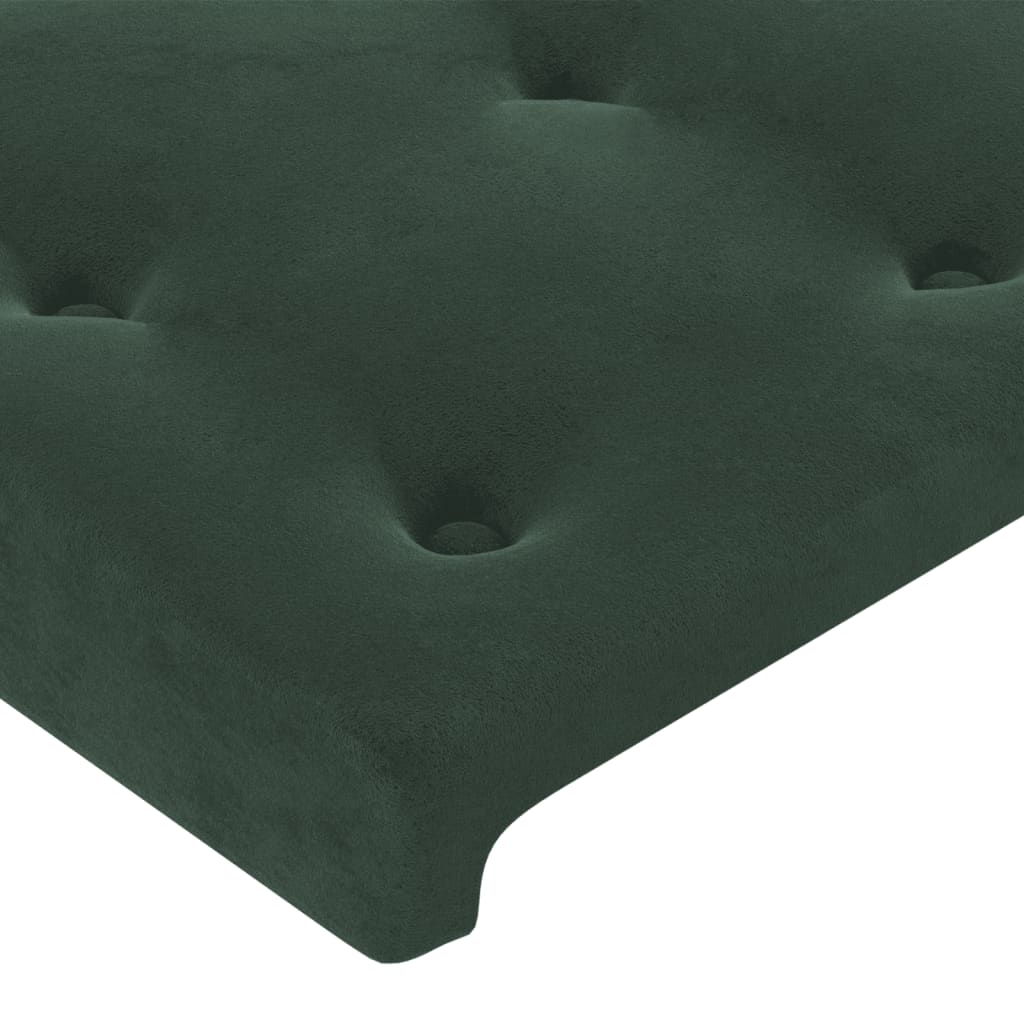 Testiera a LED Verde Scuro 180x5x118/128cm in Velluto - homemem39