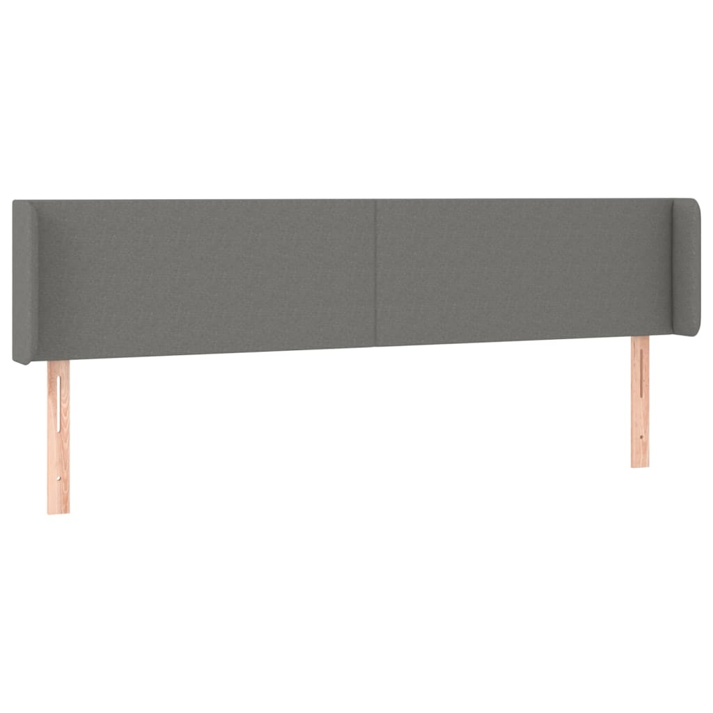Testiera a LED Grigio Scuro 163x16x78/88 cm in Tessuto - homemem39