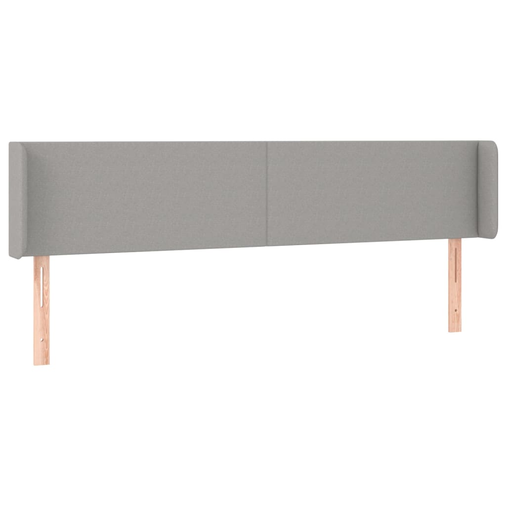 Testiera a LED Grigio Chiaro 203x16x78/88 cm in Tessuto - homemem39