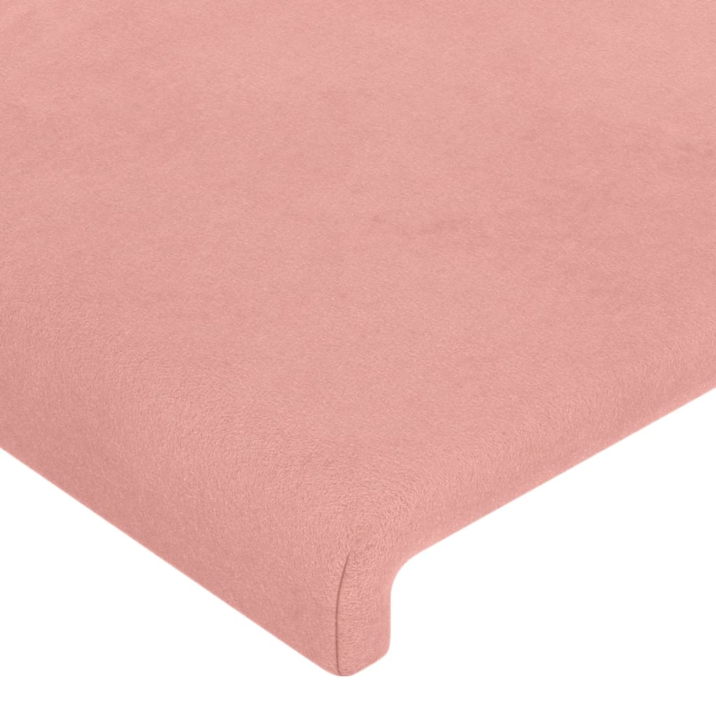 Testiera a LED Rosa 103x16x78/88 cm in Velluto - homemem39