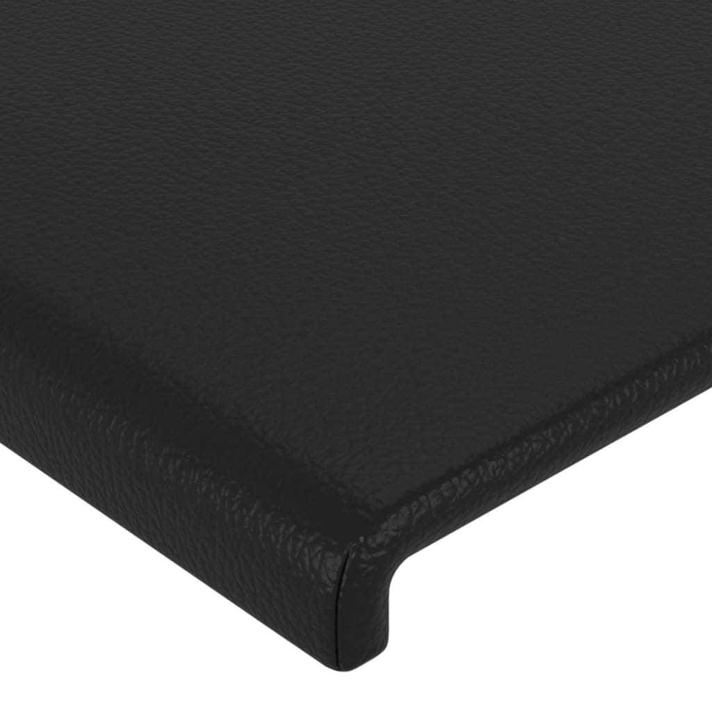 Testiera a LED Nera 93x16x78/88 cm in Similpelle - homemem39