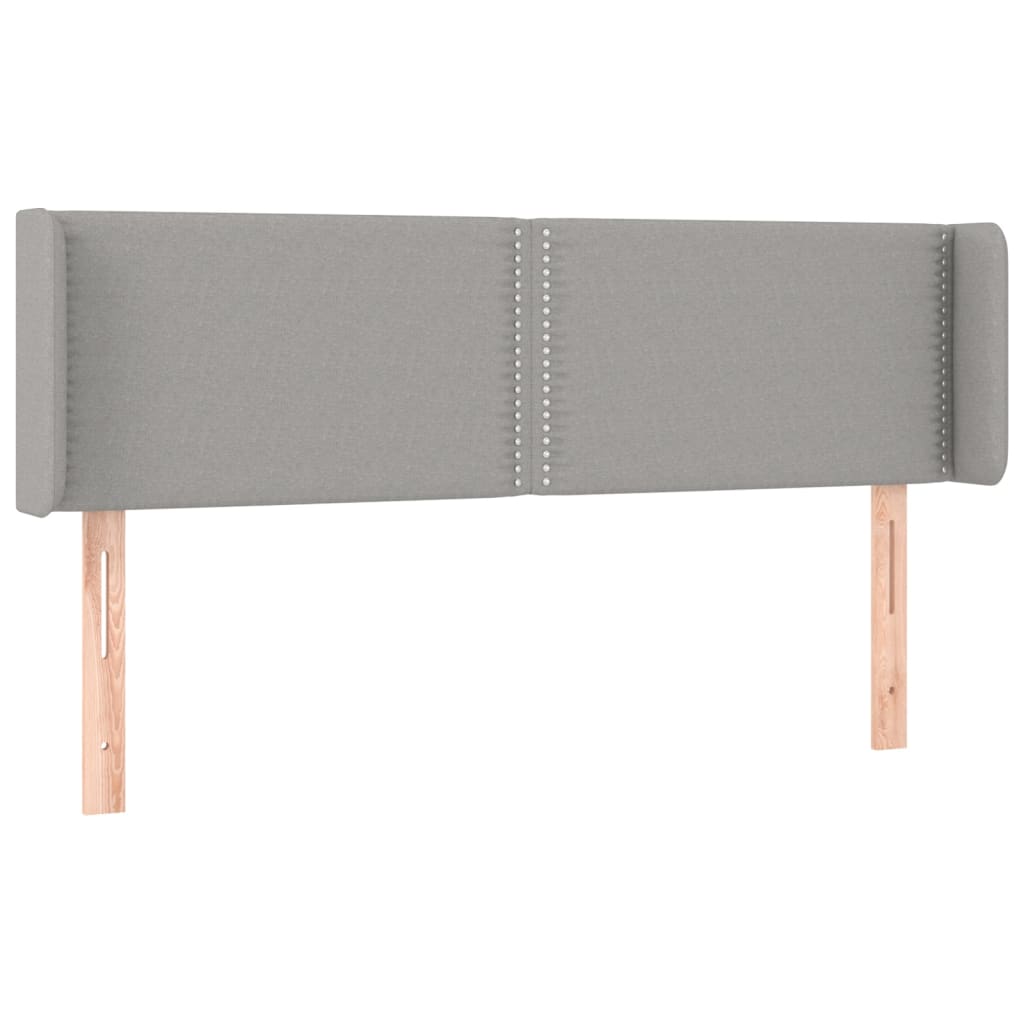 Testiera Grigio Chiaro a LED 147x16x78/88 cm in Tessuto - homemem39