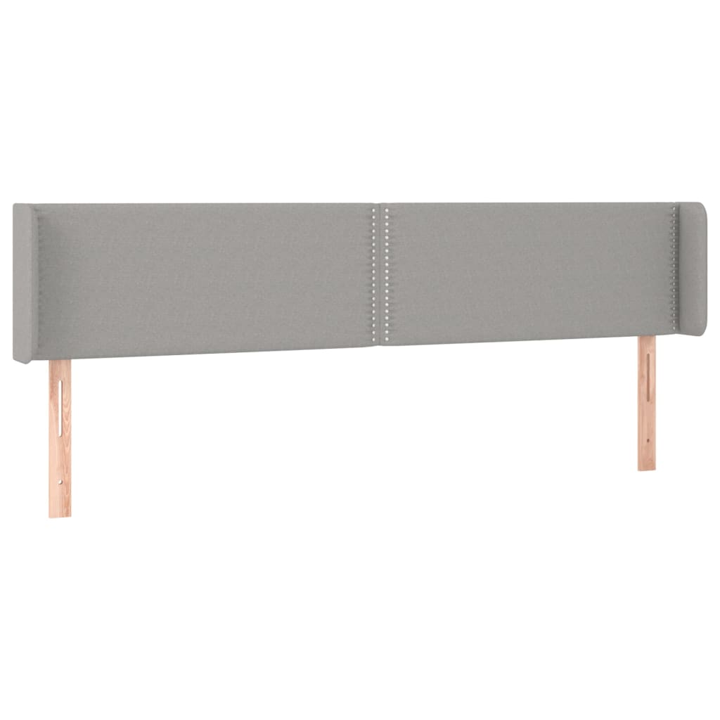 Testiera a LED Grigio Chiaro 183x16x78/88 cm in Tessuto - homemem39