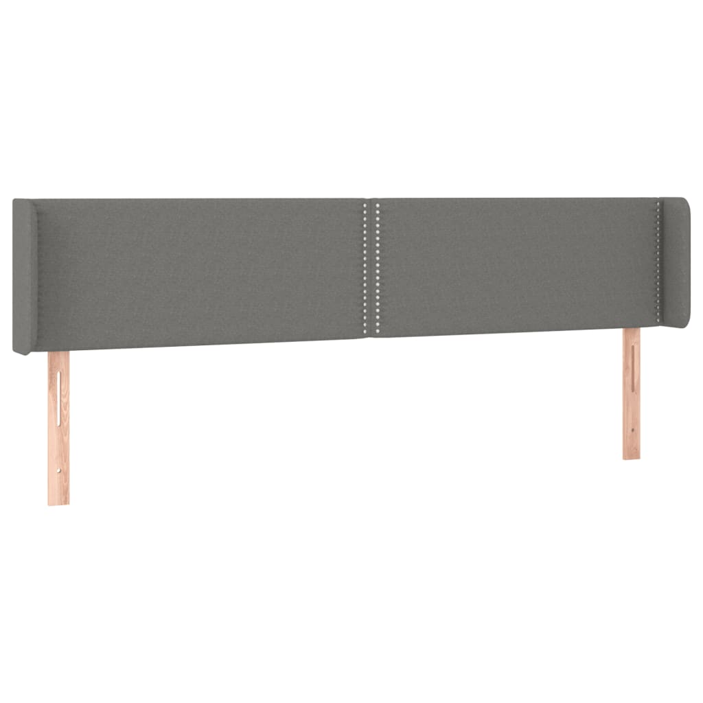 Testiera a LED Grigio Scuro 183x16x78/88 cm in Tessuto - homemem39