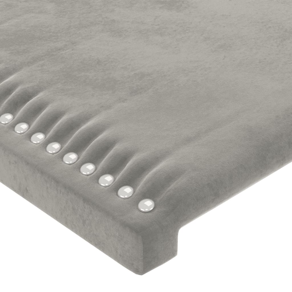 Testiera a LED Grigio Chiaro 83x16x78/88 cm in Velluto - homemem39