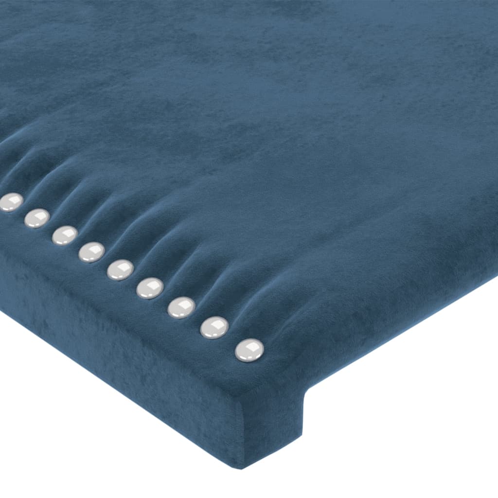 Testiera a LED Blu scuro 93x16x78/88 cm in Velluto - homemem39