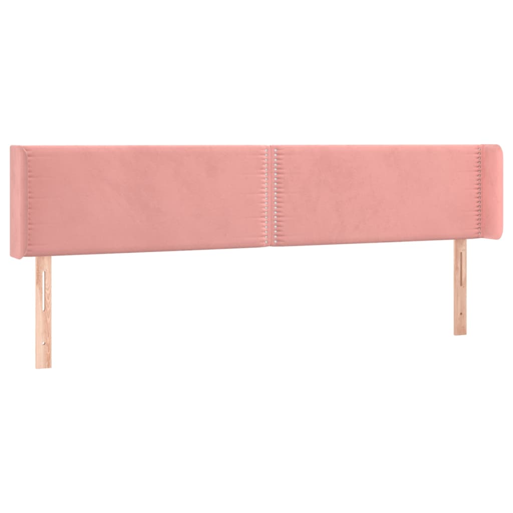 Testiera a LED Rosa 183x16x78/88 cm in Velluto - homemem39