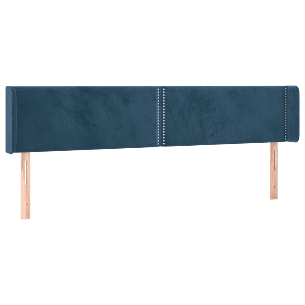 Testiera a LED Blu Scuro 203x16x78/88 cm in Velluto - homemem39
