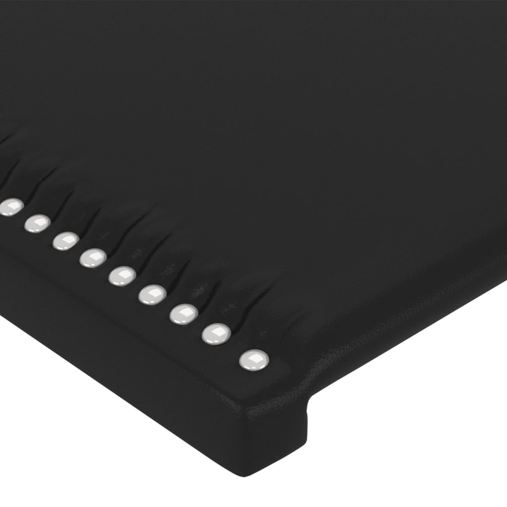 Testiera a LED Nera 93x16x78/88 cm in Similpelle - homemem39