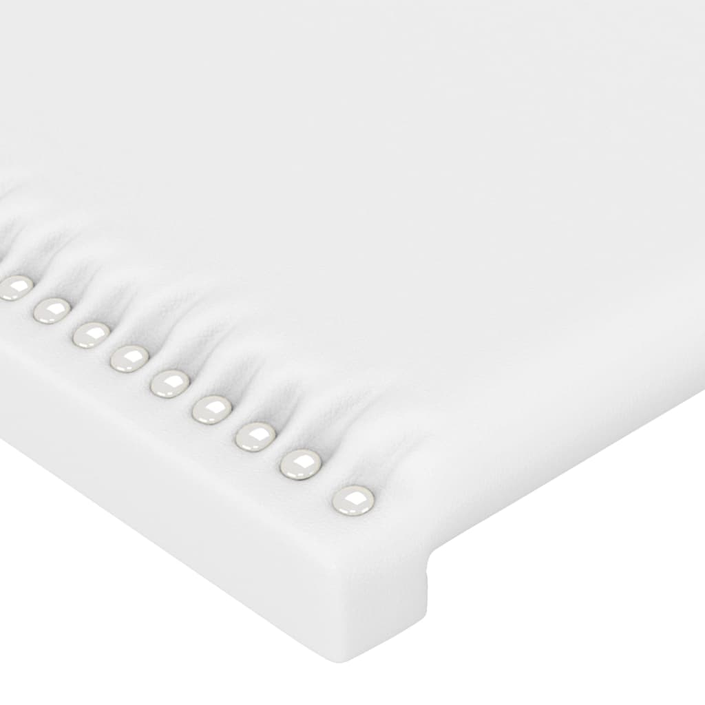 Testiera a LED Bianca 93x16x78/88 cm in Similpelle - homemem39
