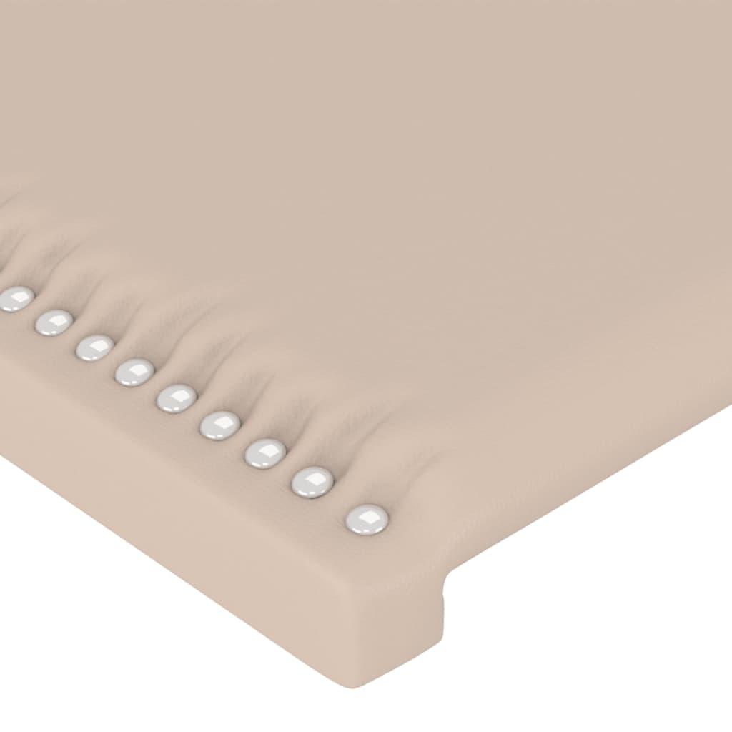 Testiera Cappuccino a LED 147x16x78/88 cm in Similpelle - homemem39