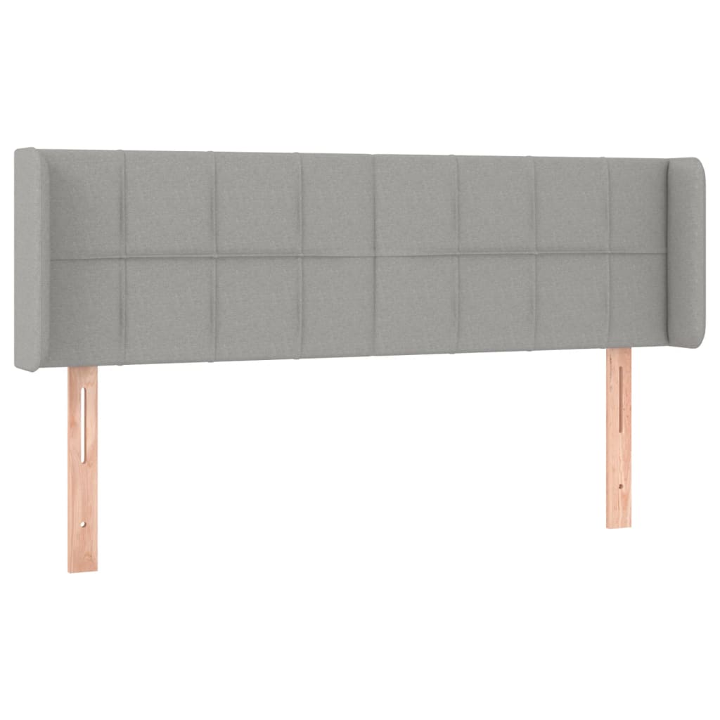 Testiera Grigio Chiaro a LED 147x16x78/88 cm in Tessuto - homemem39