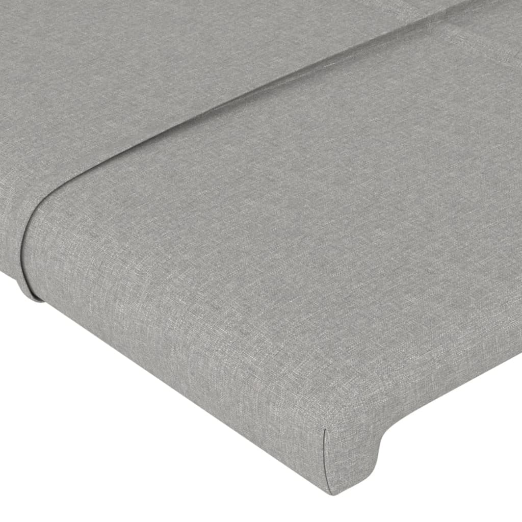 Testiera Grigio Chiaro a LED 147x16x78/88 cm in Tessuto - homemem39
