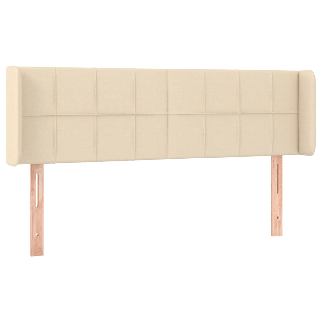 Testiera a LED Crema 147x16x78/88 cm in Tessuto - homemem39