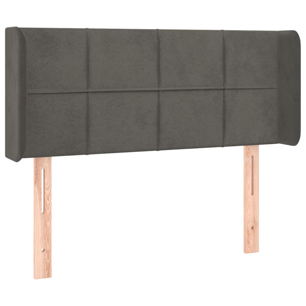 Testiera a LED Grigio Scuro 103x16x78/88 cm in Velluto - homemem39