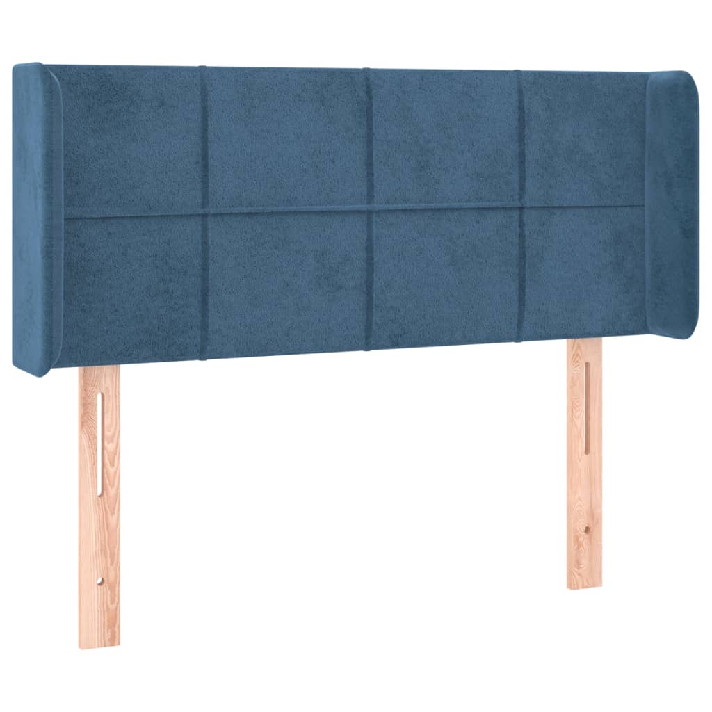 Testiera a LED Blu Scuro 103x16x78/88 cm in Velluto - homemem39
