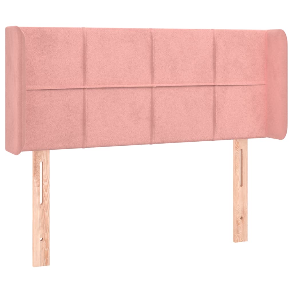 Testiera a LED Rosa 103x16x78/88 cm in Velluto - homemem39