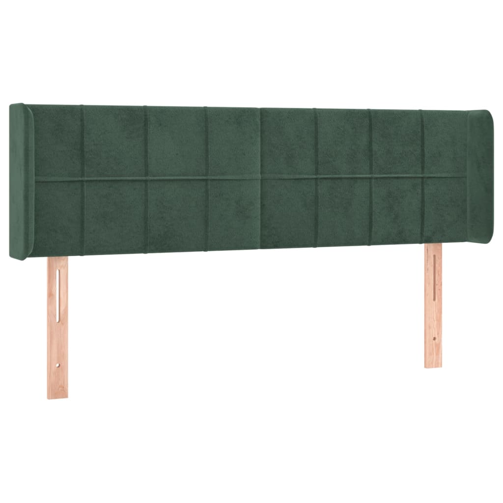 Testiera a LED Verde Scuro 147x16x78/88 cm in Velluto - homemem39
