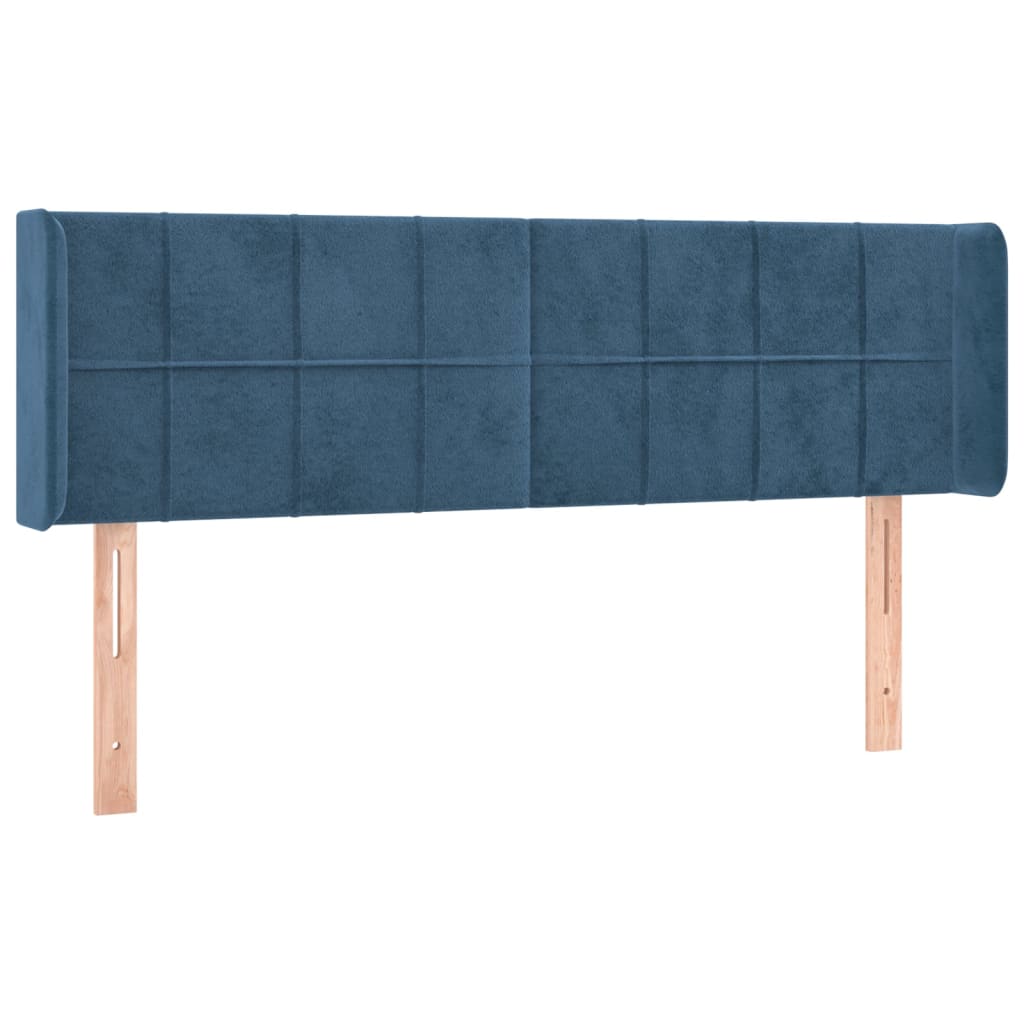 Testiera a LED Blu Scuro 147x16x78/88 cm in Velluto - homemem39