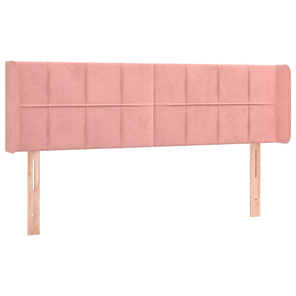 Testiera a LED Rosa 147x16x78/88 cm in Velluto - homemem39