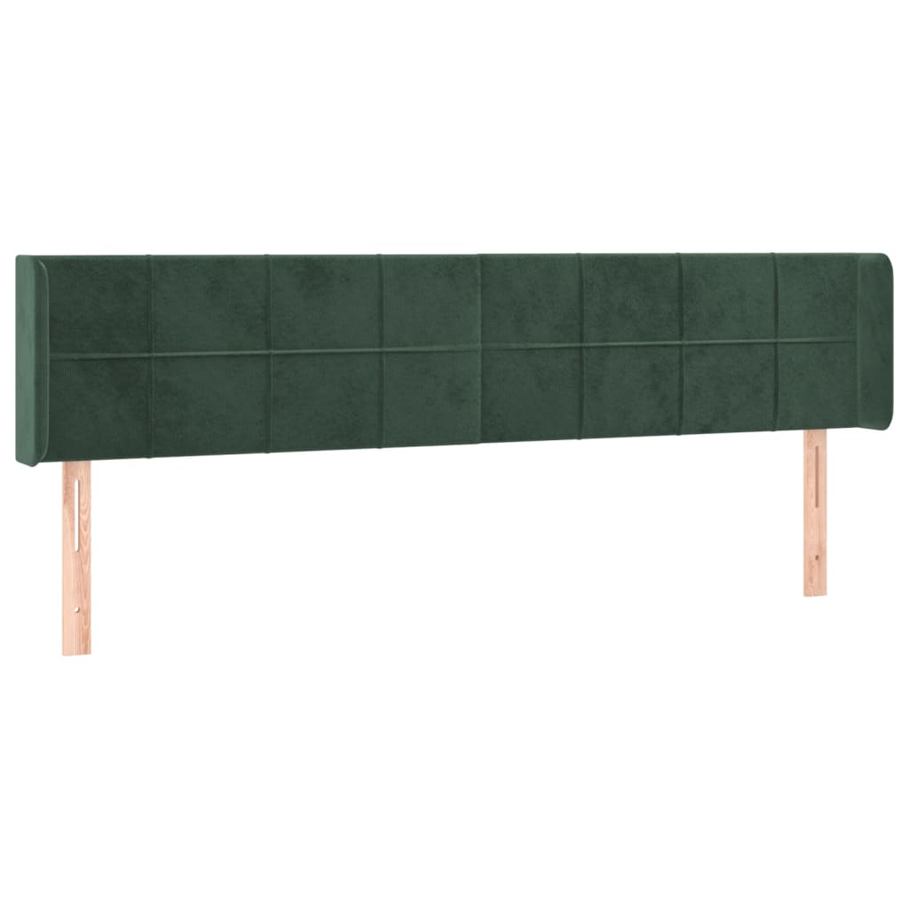 Testiera a LED Verde Scuro 163x16x78/88 cm in Velluto - homemem39