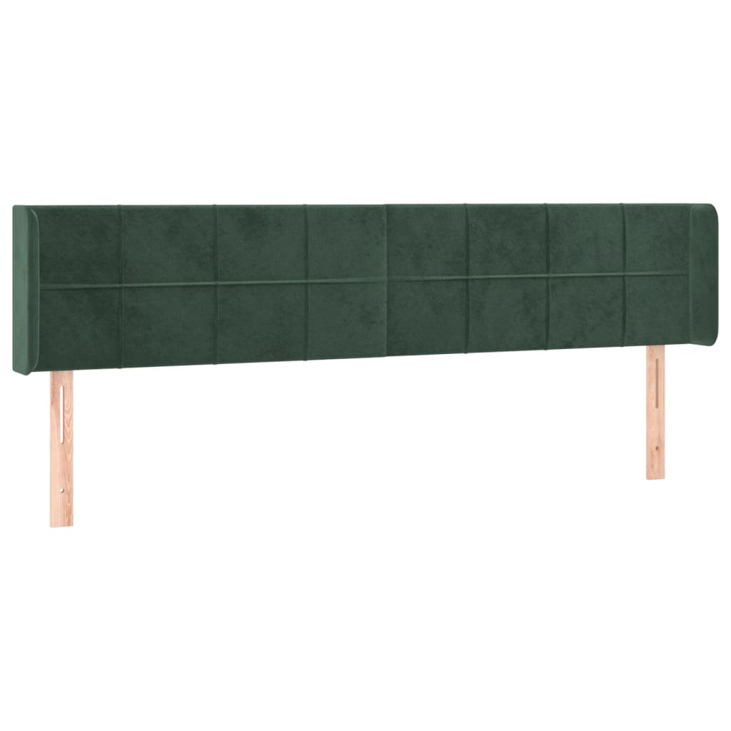 Testiera a LED Verde Scuro 183x16x78/88 cm in Velluto - homemem39