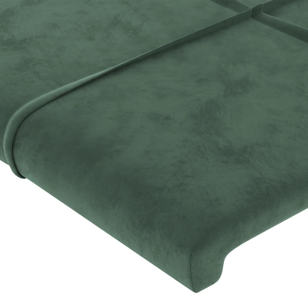 Testiera a LED Verde Scuro 183x16x78/88 cm in Velluto - homemem39