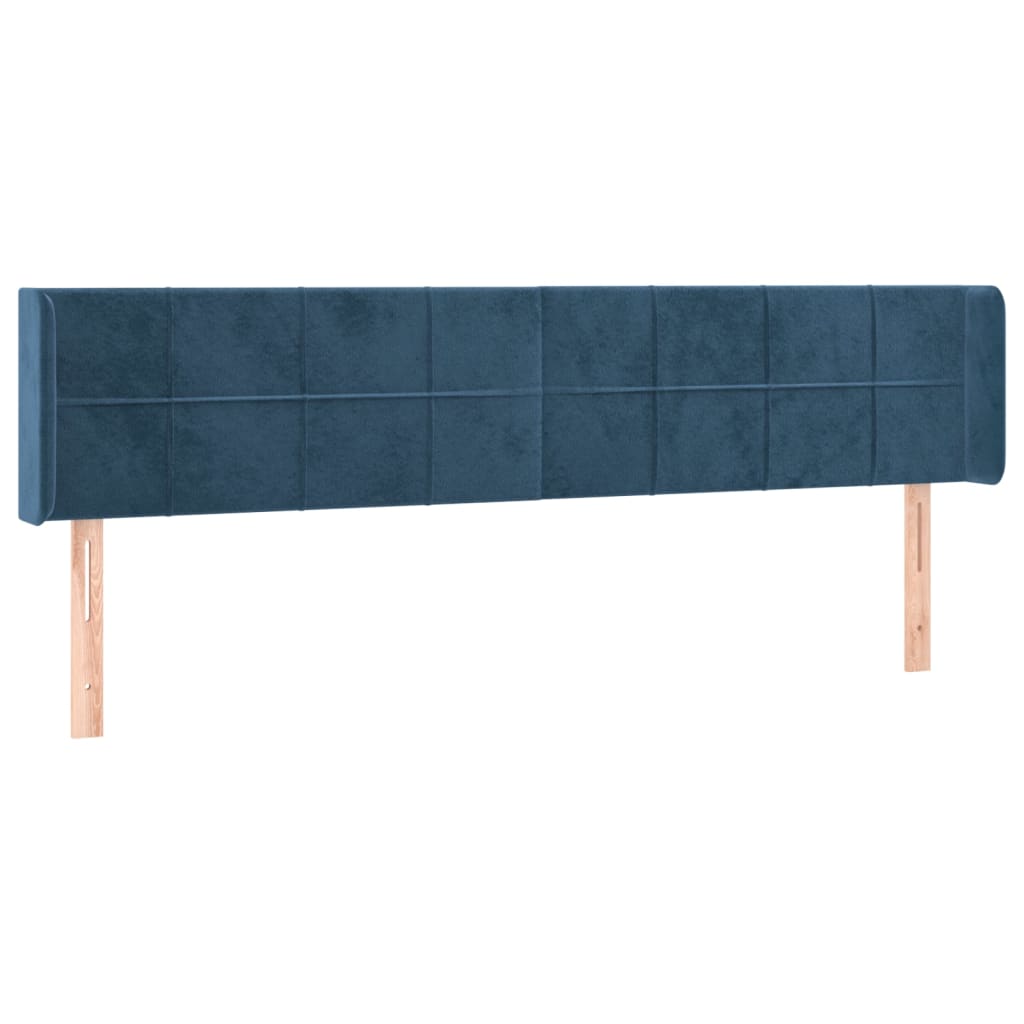 Testiera a LED Blu Scuro 203x16x78/88 cm in Velluto - homemem39