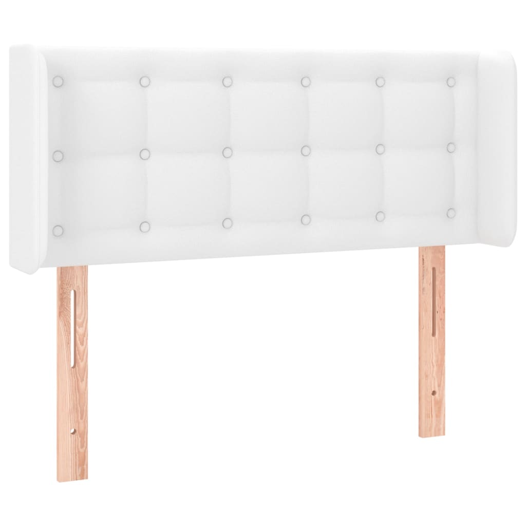 Testiera a LED Bianca 93x16x78/88 cm in Similpelle - homemem39