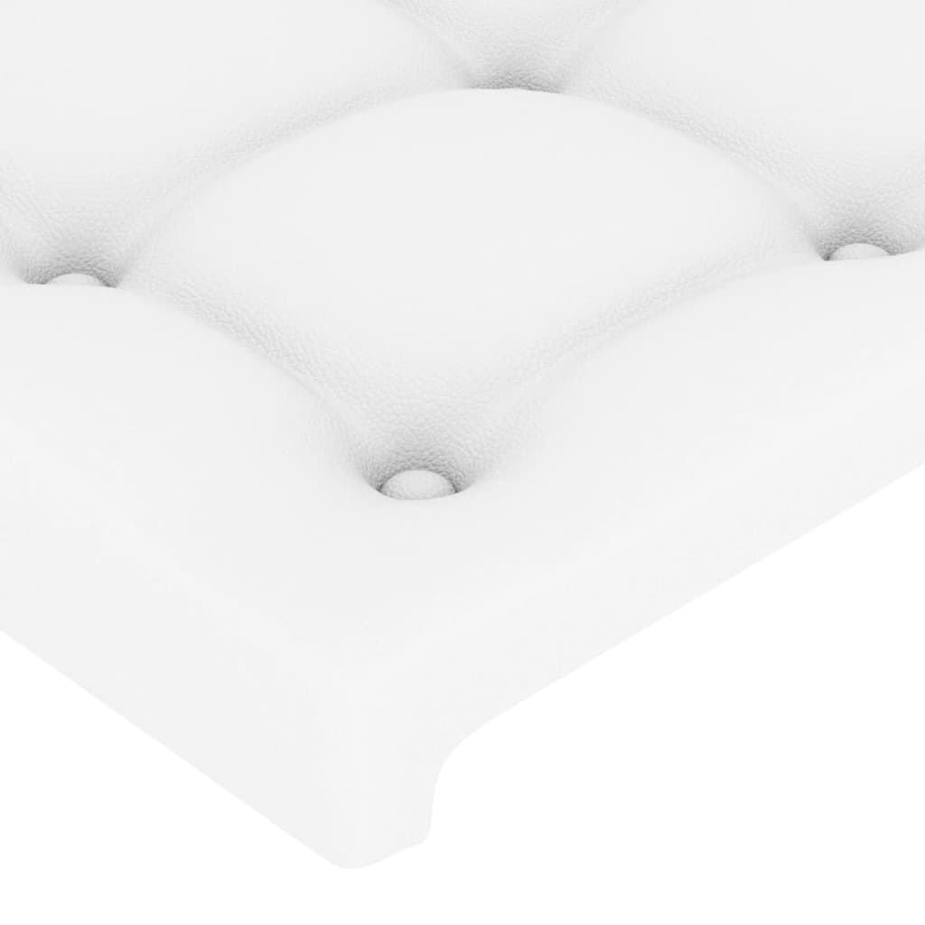 Testiera a LED Bianca 93x16x78/88 cm in Similpelle - homemem39