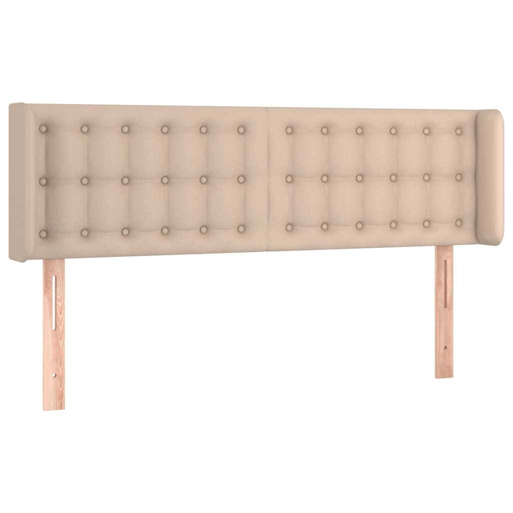 Testiera Cappuccino a LED 147x16x78/88 cm in Similpelle - homemem39
