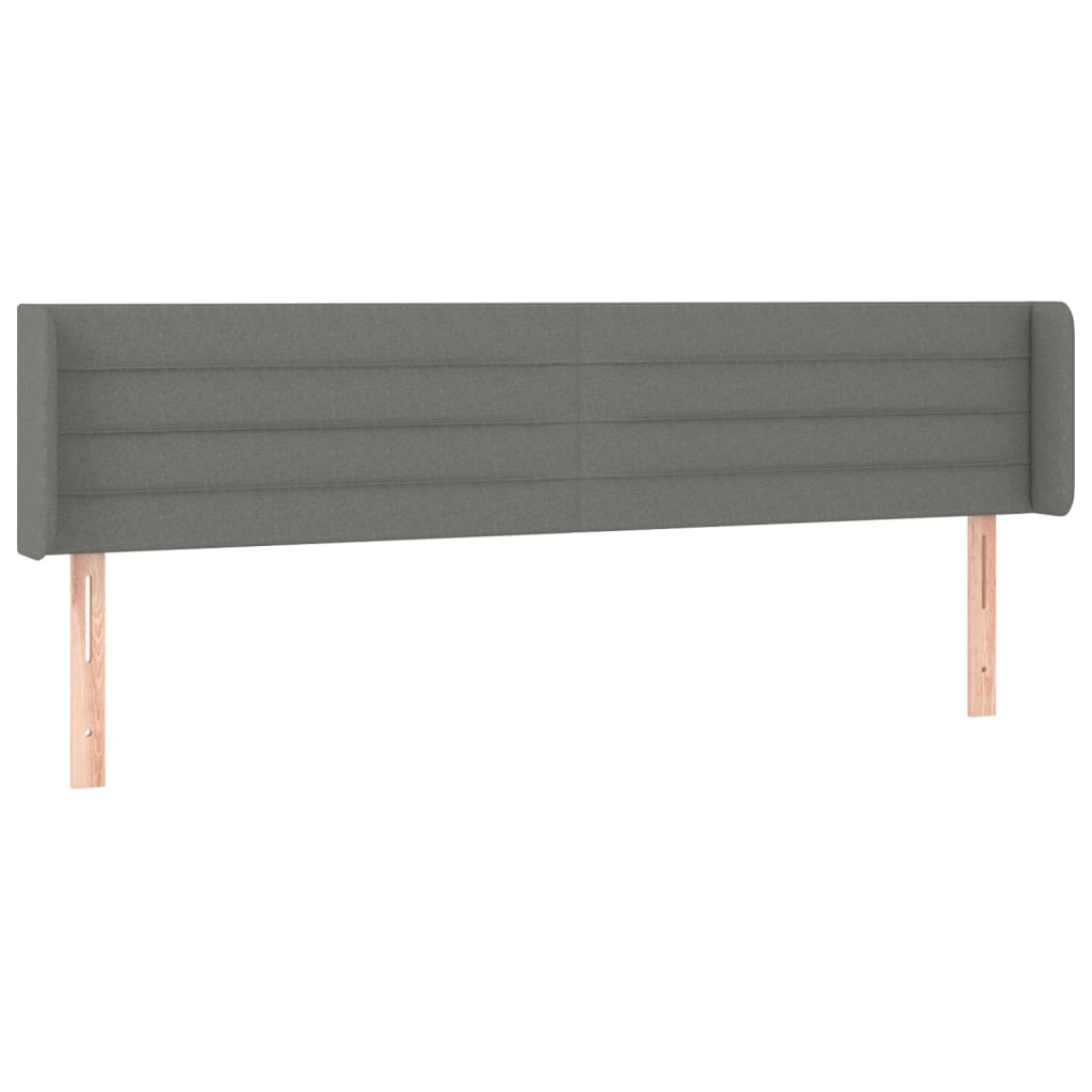 Testiera a LED Grigio Scuro 163x16x78/88 cm in Tessuto - homemem39