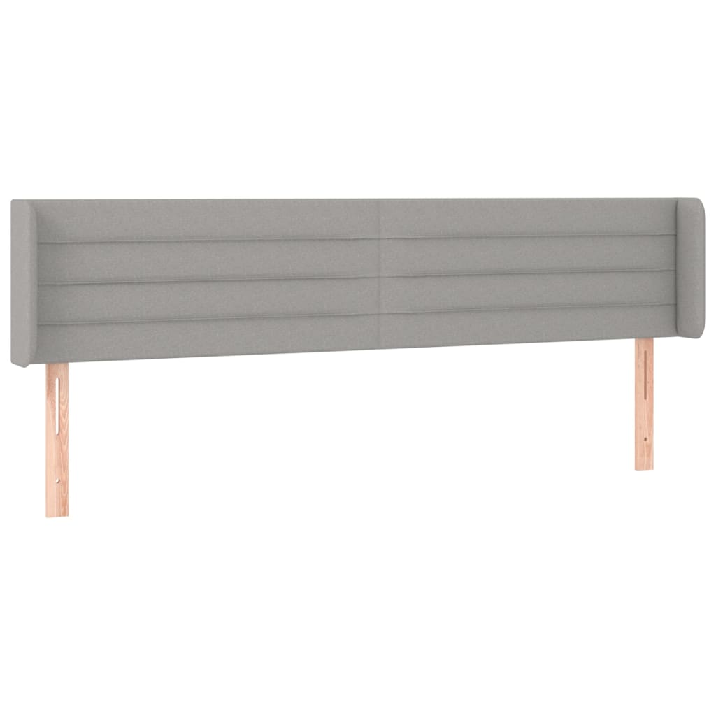 Testiera a LED Grigio Chiaro 203x16x78/88 cm in Tessuto - homemem39
