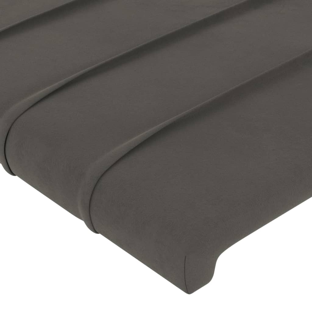 Testiera a LED Grigio Scuro 93x16x78/88 cm in Velluto - homemem39
