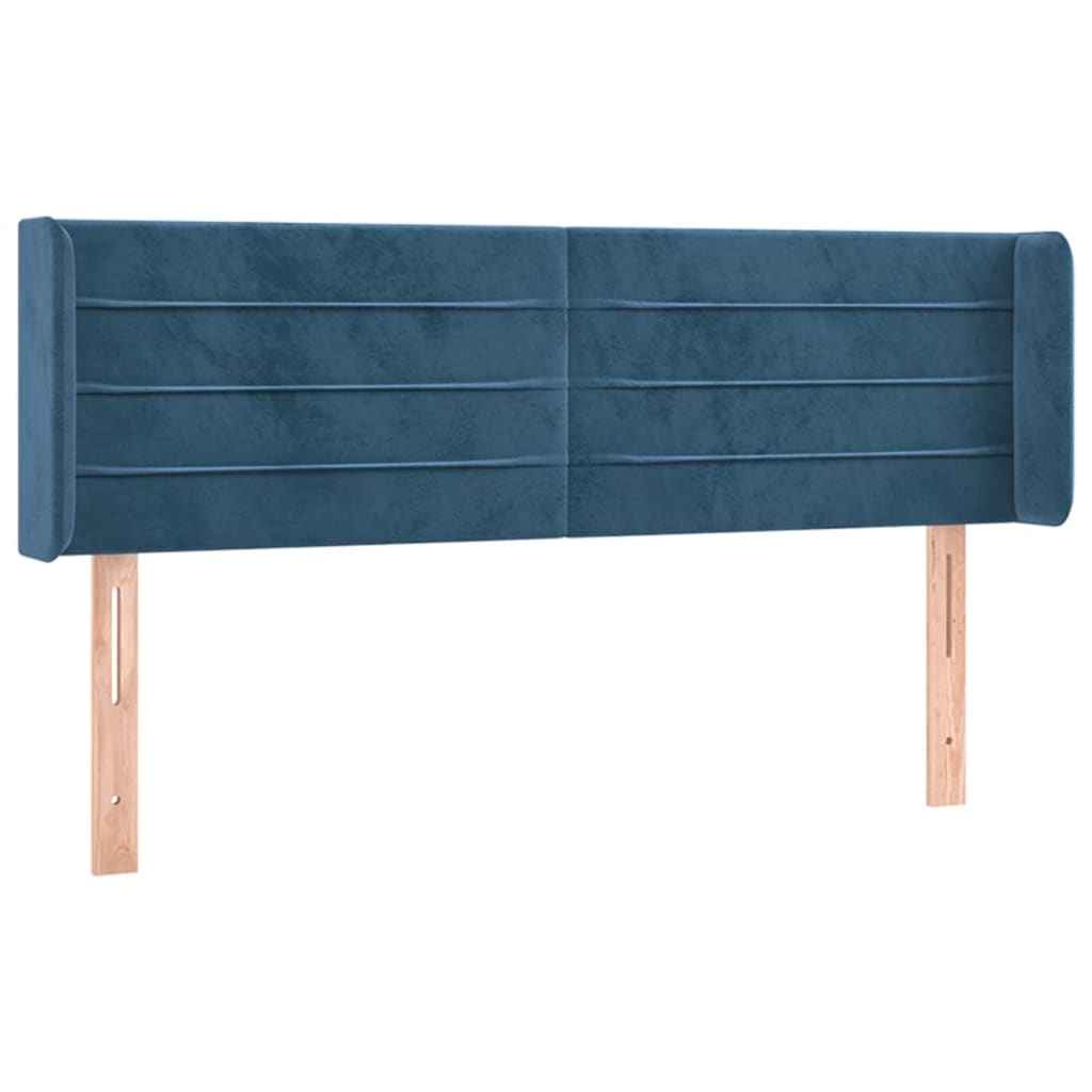 Testiera a LED Blu Scuro 147x16x78/88 cm in Velluto - homemem39