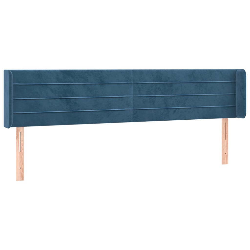 Testiera a LED Blu Scuro 163x16x78/88 cm in Velluto - homemem39