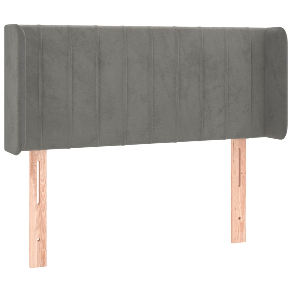 Testiera a LED Grigio Chiaro 83x16x78/88 cm in Velluto - homemem39