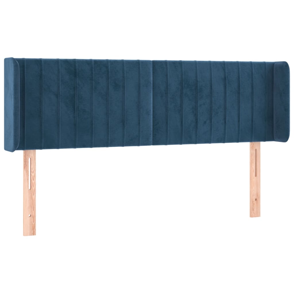 Testiera a LED Blu Scuro 147x16x78/88 cm in Velluto - homemem39