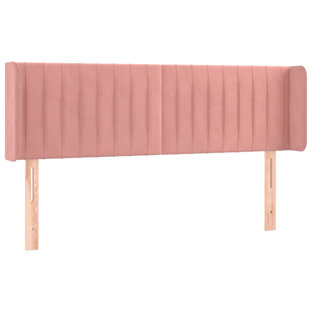 Testiera a LED Rosa 147x16x78/88 cm in Velluto - homemem39