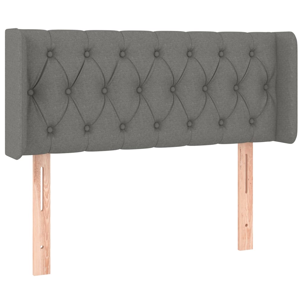 Testiera a LED Grigio Scuro 103x16x78/88 cm in Tessuto - homemem39