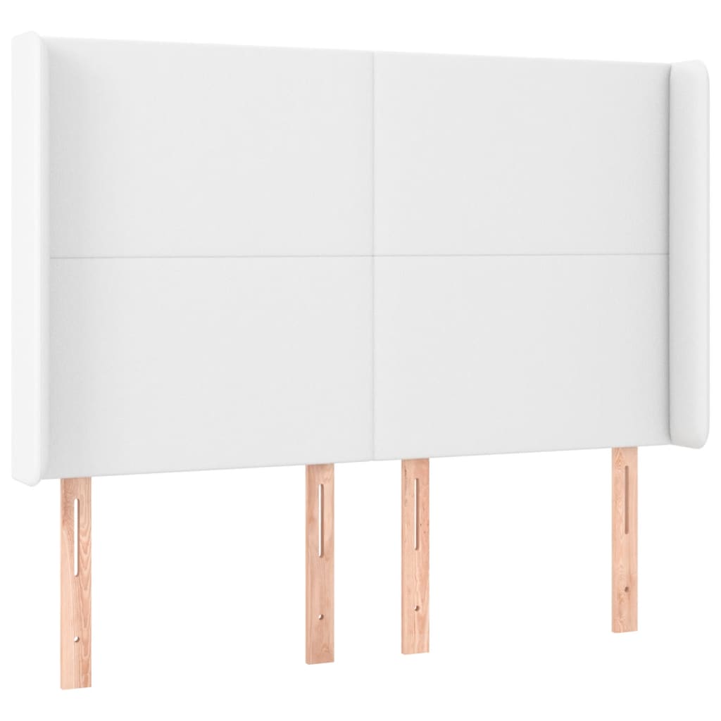 Giroletto Molle con Materasso e LED Bianco 140x190cm Similpelle