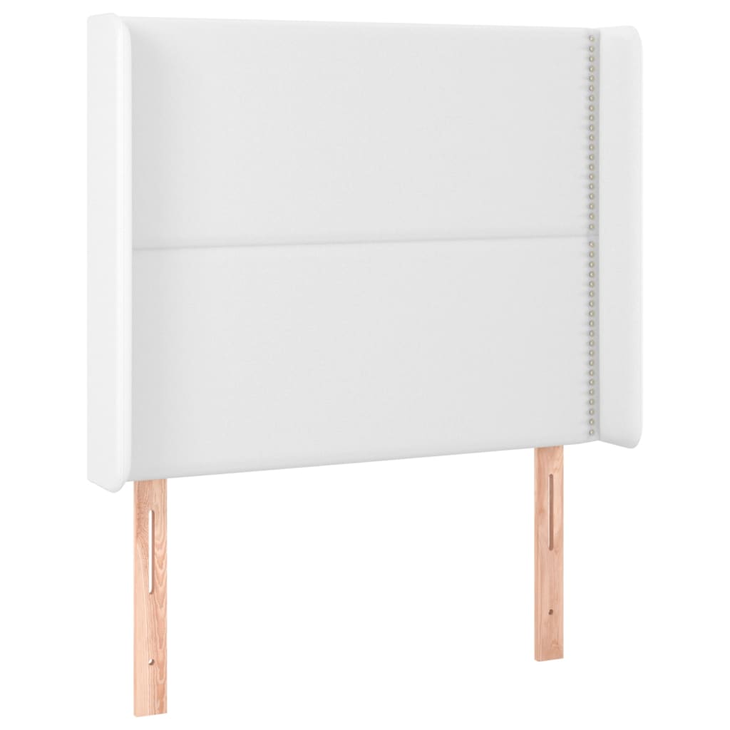Giroletto Molle con Materasso e LED Bianco 90x190 cm Similpelle
