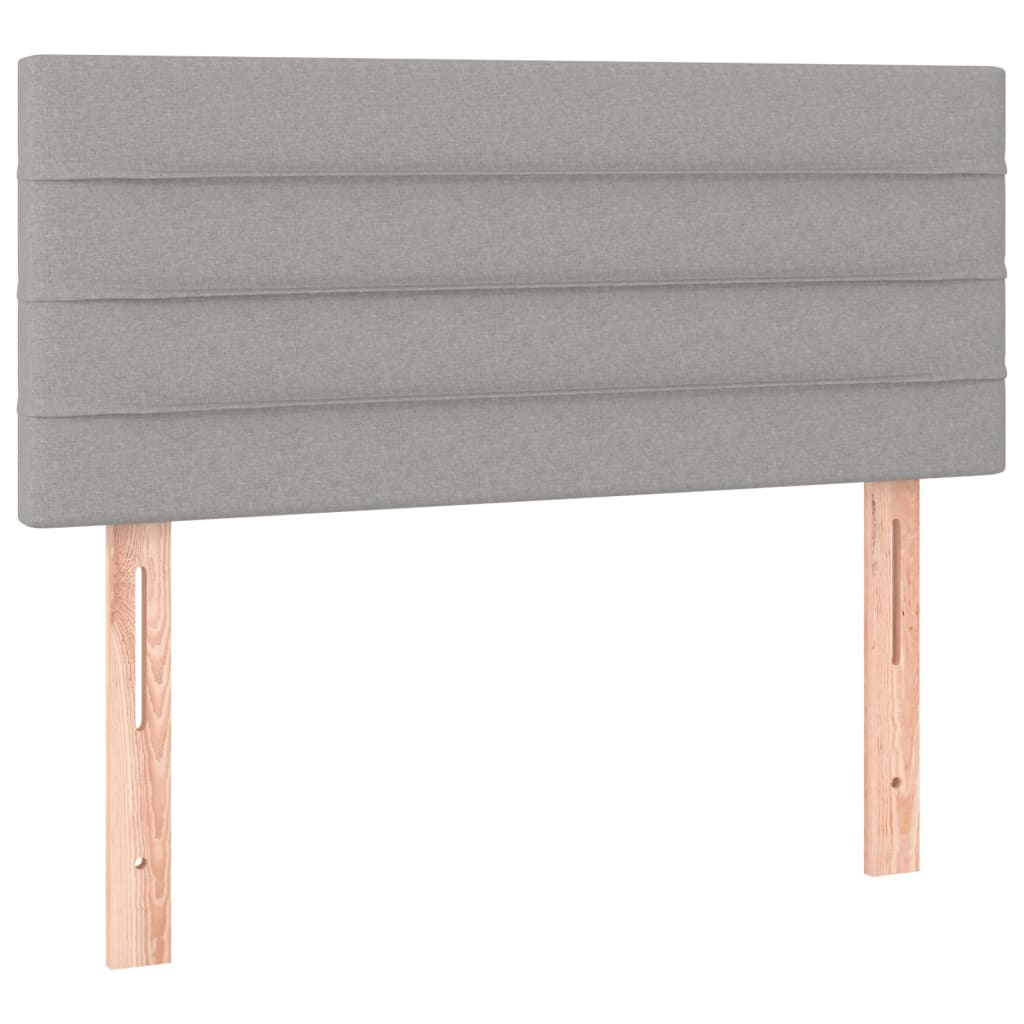 Letto a Molle Materasso e LED Grigio Chiaro 90x190 cm Tessuto | homemem39
